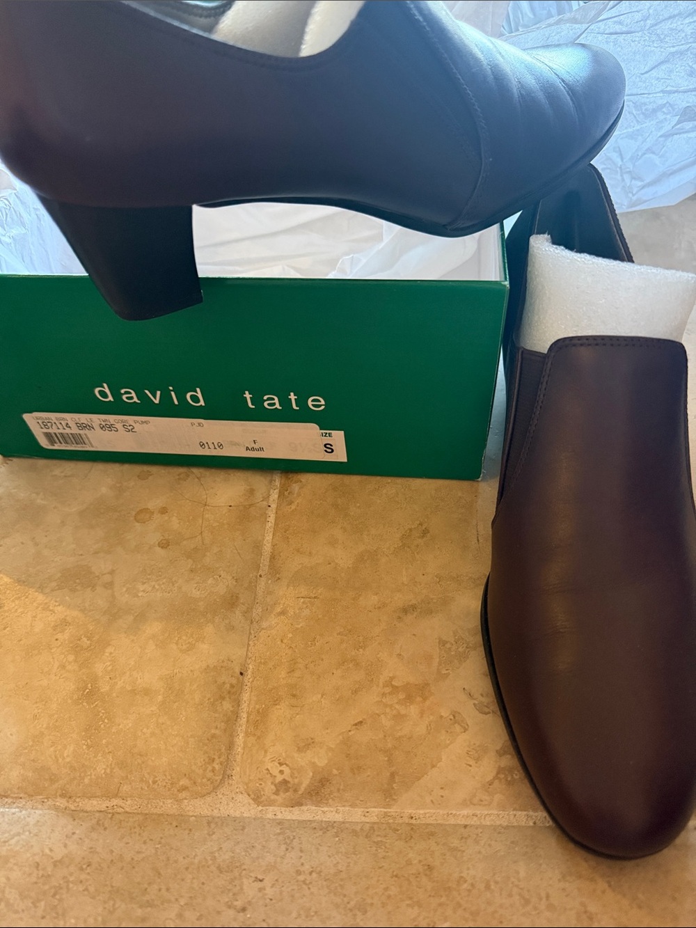 David Tate Women’ Slip-On Dress Shoes in Dark Brown